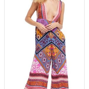 Free People Maritzah Print One Piece Jumpsuit
